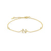 Custom Initial Bracelet - Gold